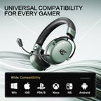 iKF V11 Max Wireless Bluetooth Headphones 2.4G Gaming Wired Headset 260H Playtime