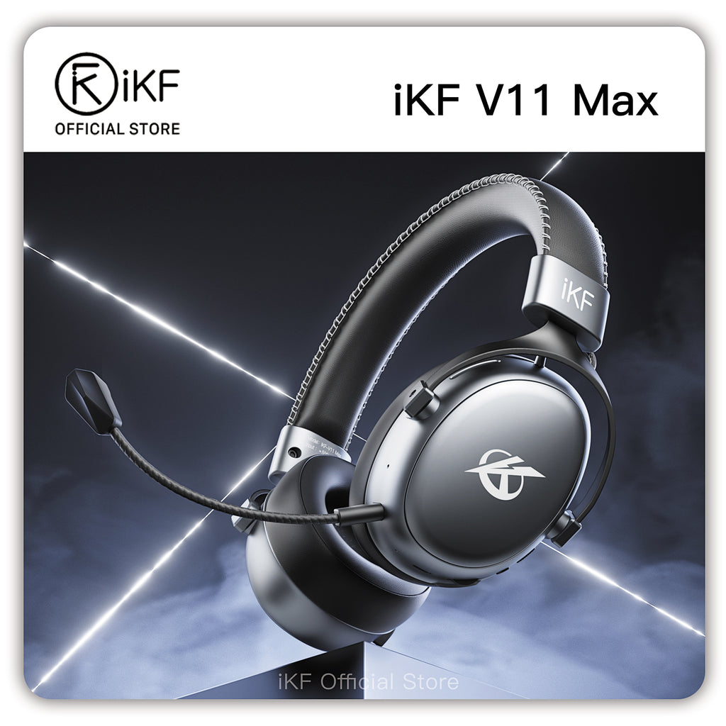 iKF V11 Max Wireless 2.4G Bluetooth Headphones Gaming Wired Headset 260H Playtime with Microphone for iOS/Android PC
