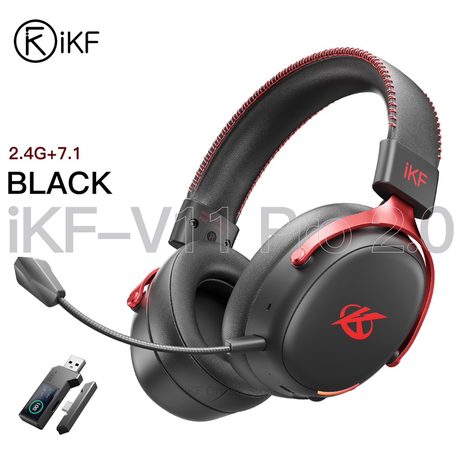 iKF V11 Pro Wireless 2.4G Bluetooth Headphones Gaming Wired Headset Esports