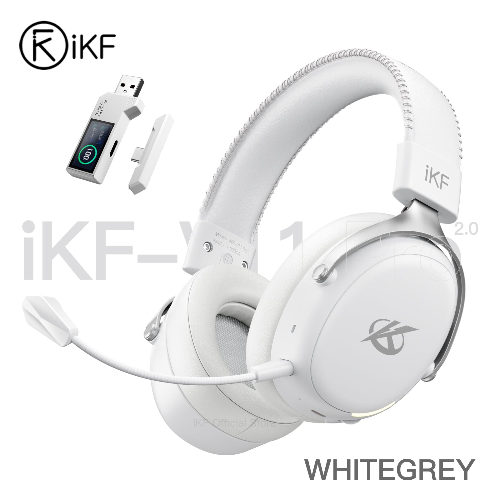 iKF V11 Pro 2.0 Wireless 2.4G Bluetooth Headphones Gaming Wired Headset Esports