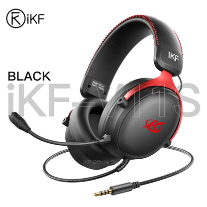iKF V11S Wired Headphones Gaming Headset 7.1 Surround Sound Effect 3.5mm USB Port for PC Phone