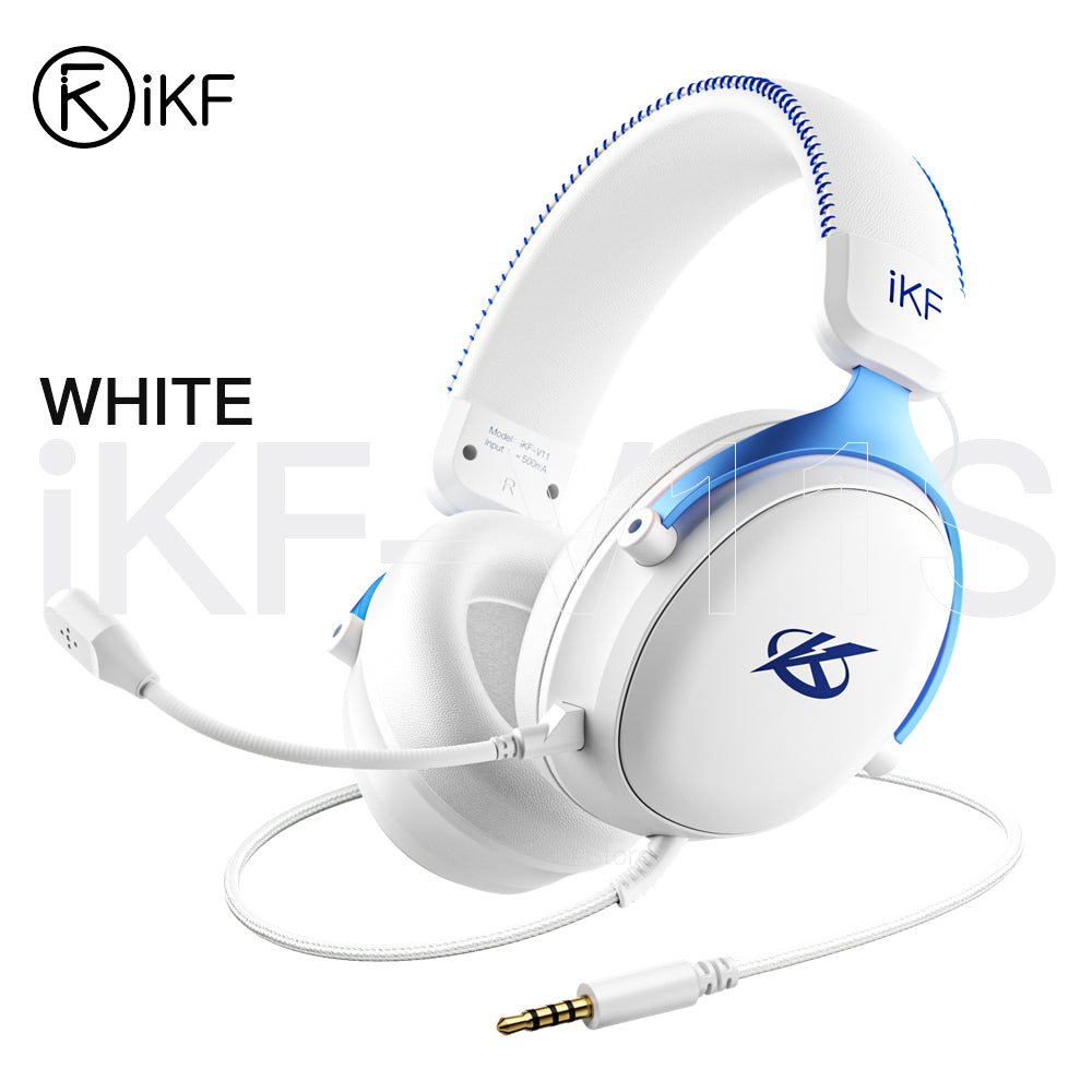 iKF V11S Wired Headphones Gaming Headset 7.1 Surround Sound Effect 3.5mm USB Port for PC Phone