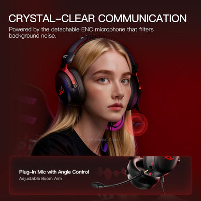 iKF V11S Wired Headphones Gaming Headset 7.1 Surround Sound Effect 3.5mm USB Port for PC Phone
