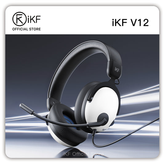 iKF V12 Gaming Headset Wired Over-Ear Headphones for 7.1 Surround Sound Compatible with Win/ PC