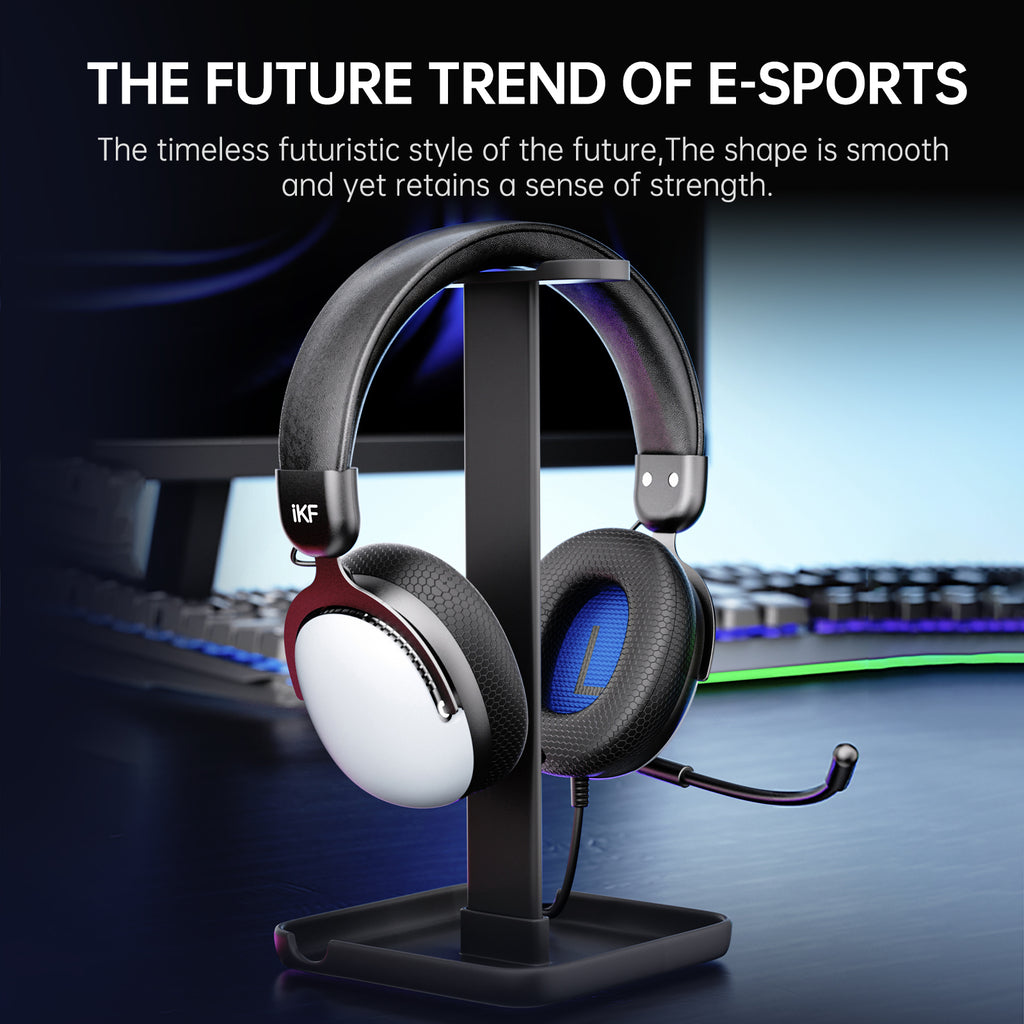 iKF V12 Gaming Headset Wired Over-Ear Headphones for 7.1 Surround Sound Compatible with Win/ PC