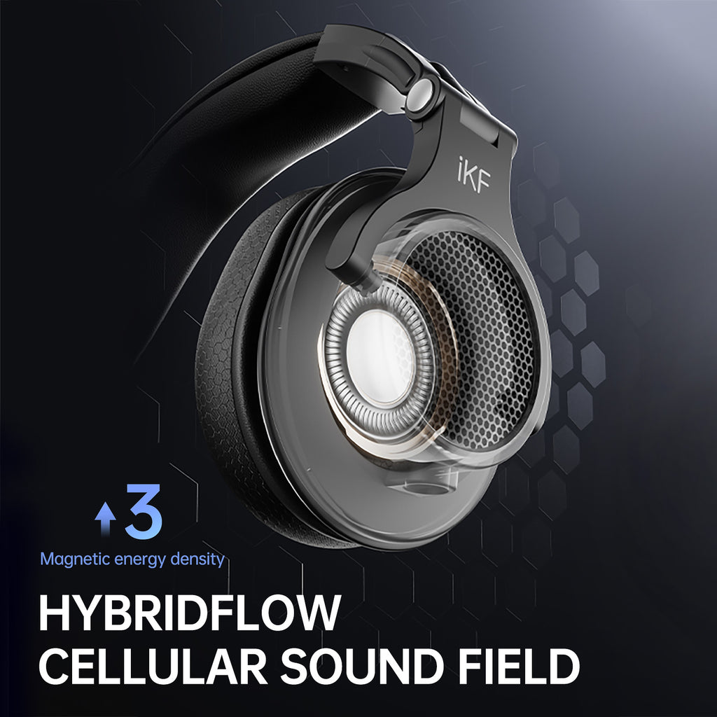 iKF VP5 HiFi Monitor Headphone Game Esports Wired Headset 3.5MM With Microphone Cable