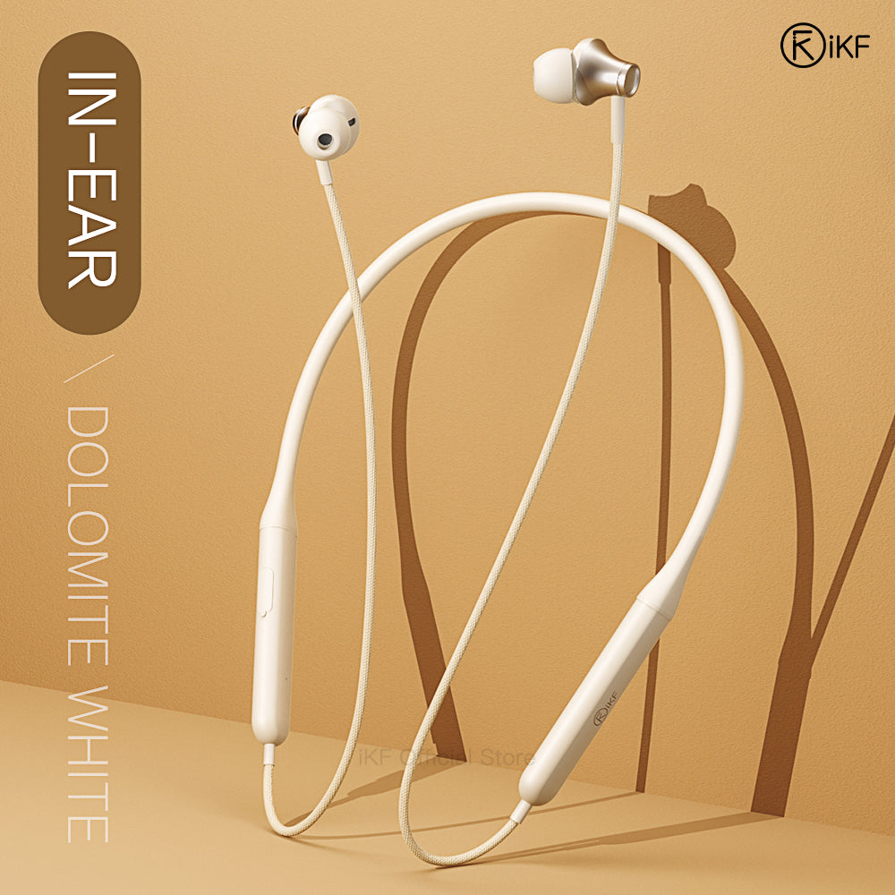 iKF W1 Wireless Earbuds Sports Neckband Bluetooth Headphones with Secure Fit, Waterproof, Low Latency Audio, ENC Mic for Clear Calls, Ideal for Running & Gym