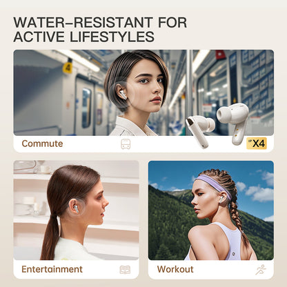 iKF Zing Pro Wireless Earbuds Advanced -55dB Hybrid Active Noise Cancelling, HiFi Sound LDAC Lossless Audio for iOS/Andriod