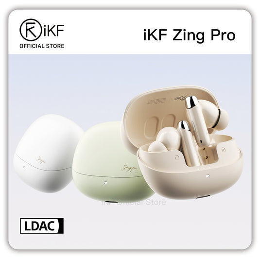 iKF Zing Pro Wireless Earbuds Advanced -55dB Hybrid Active Noise Cancelling, HiFi Sound LDAC Lossless Audio for iOS/Andriod