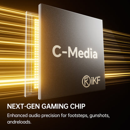 iKF G11 Wired Headphones Gaming Headset 7.1 Surround Sound Effect 3.5mm USB with Microphone for iOS/Android PC