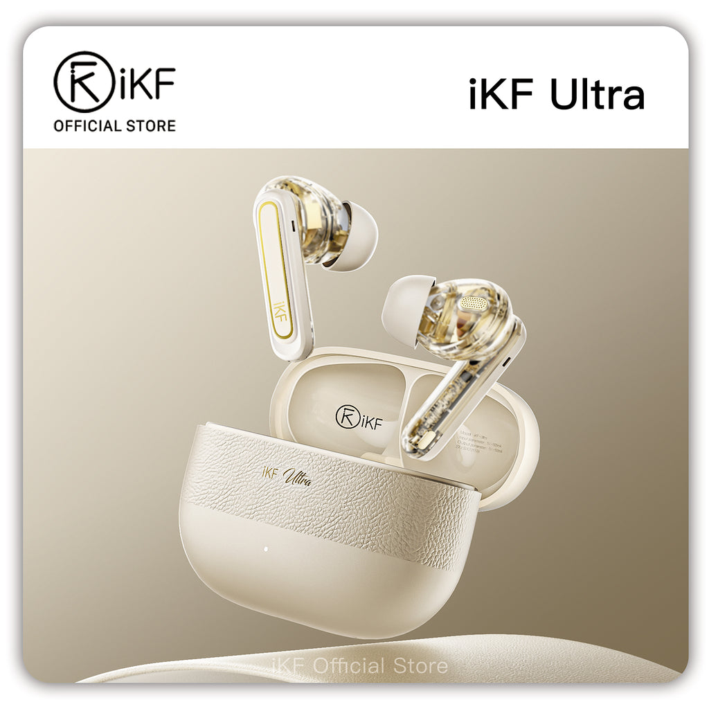 iKF Ultra Wireless Earbuds Active Noise Reducation Bluetooth Earphones Dual-Decive Connection ENC Call Reducation Game Mode