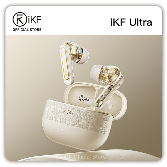 iKF Ultra Kabellose Ohrhörer mit aktiver Geräuschunterdrückung, Bluetooth-Kopfhörer, Dual-Device-Verbindung, ENC-Anrufunterdrückung und Spielmodus 