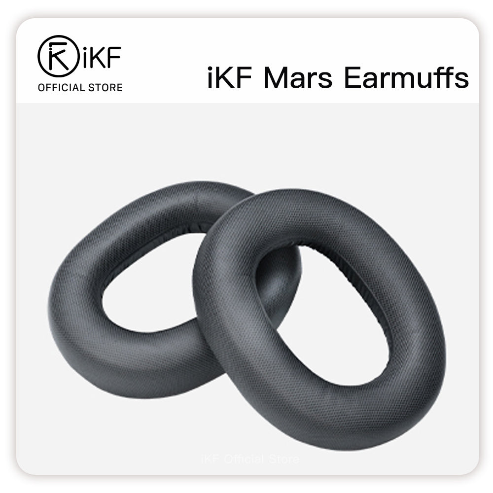 iKF Mars/Mars HiFi Special Earmuffs Replaceable Ear Cushions Soft Leather White  Gray  Blue