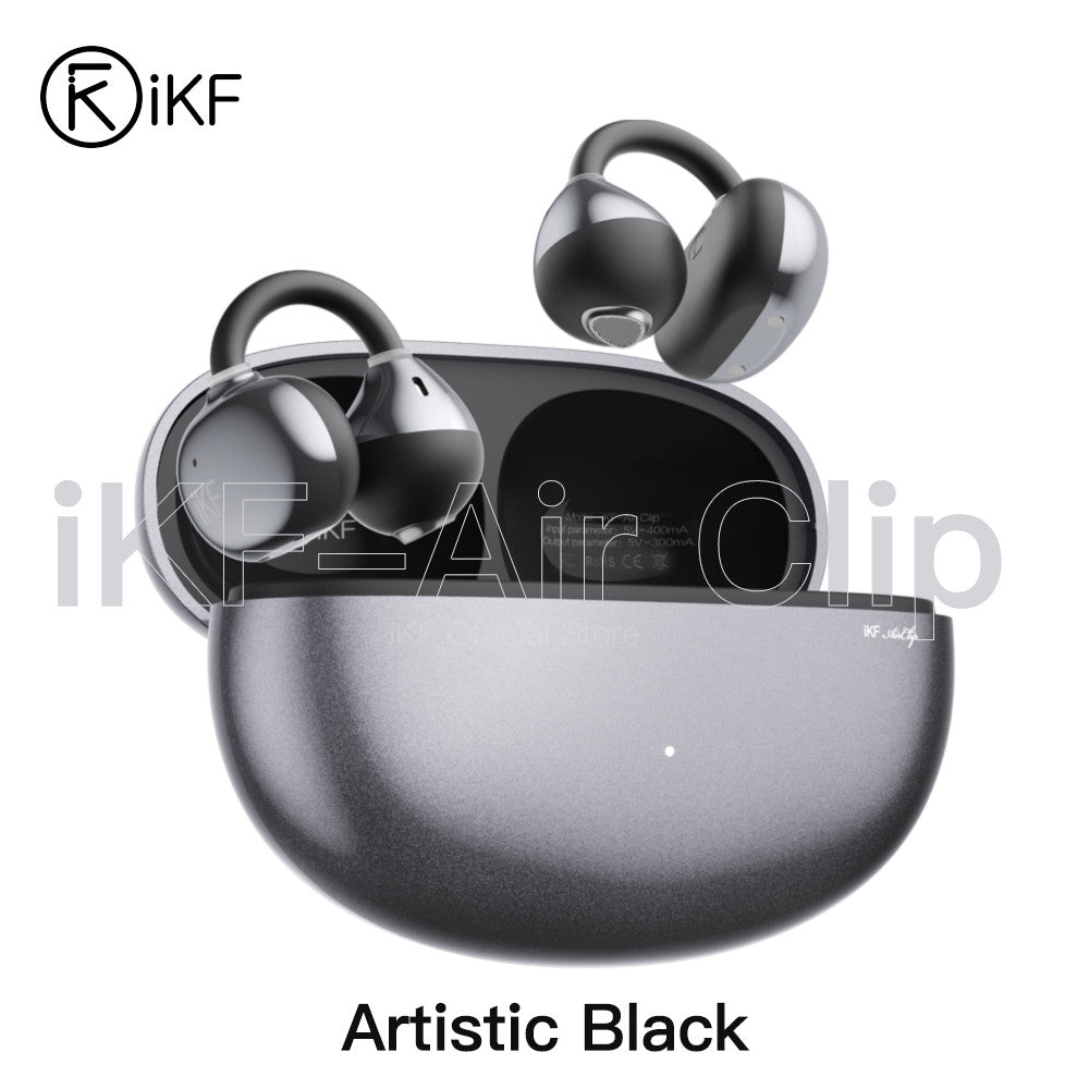iKF Air Clip Wireless Bluetooth Earbuds Open Ear Earclip DS7.0 Leak Proof Stereo Sound For Sports/Workout iOS/Andriod