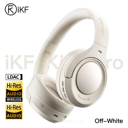 iKF King Pro 3.0 Active Noise Cancelling Bluetooth Wireless Headphones Hi-Res Audio Normal Battery Life Mode 170H 38ms Low Latency Mode