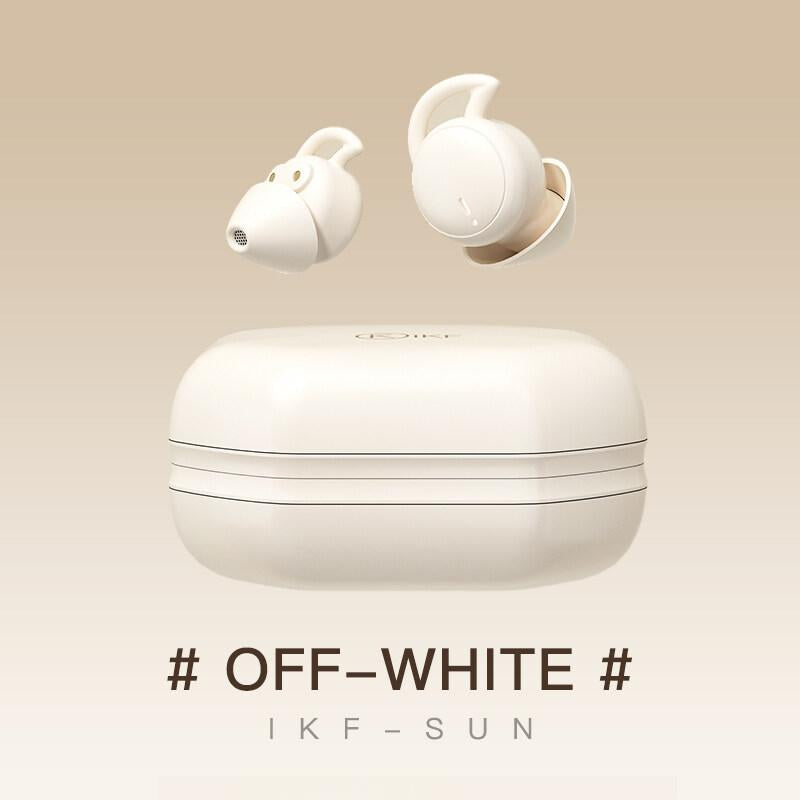 iKF Sun Invisible Sleep Earbuds Wireless Earphones Smallest Lightest Tiny Noise Cancelling Ear Buds for Sleeping Quiet-Comfort Mini Sleepbuds Bluetooth 5.3 Hidden Headphones for Side Sleepers/Work