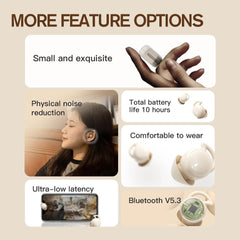 iKF Sun Invisible Sleep Earbuds Wireless Earphones Smallest Lightest Tiny Noise Cancelling Ear Buds for Sleeping Quiet-Comfort Mini Sleepbuds Bluetooth 5.3 Hidden Headphones for Side Sleepers/Work