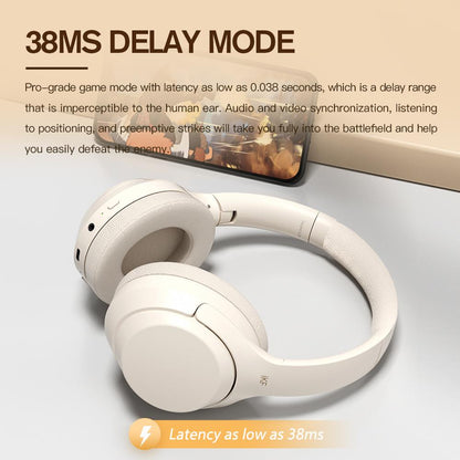 iKF T1 Pro Wireless Bluetooth Headphones Over Ear Wired Headset Built in Mic AUX Cable 100 Hours Play time Noise Reduction Stereo Sound Bass Type-C Charging for Online Class Game Sport Compatible with iOS and Android