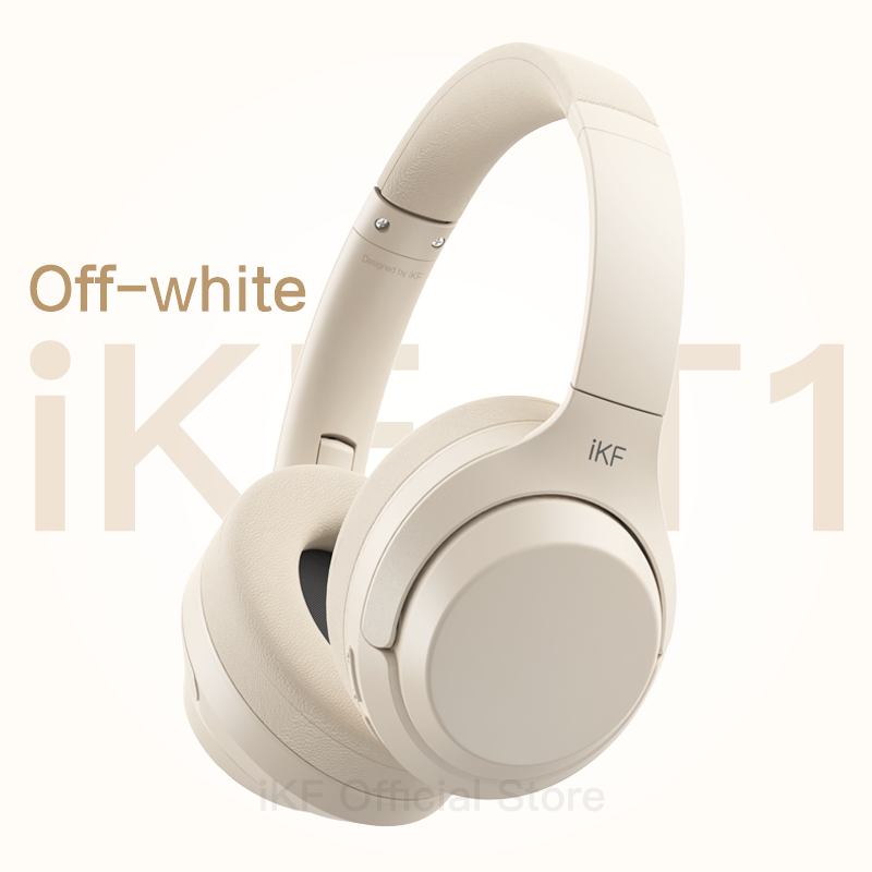 iKF T1-Wireless Bluetooth Headphones Call Noise Cancelling Over Ear Headset Bass Stereo Sound with Game Mode 50 hours Using Time Built-in Microphone Compatible iOS/ Android